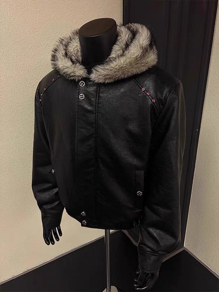 Fur Collar Natural With Botton - đánh giá và giá Urban Streetwear Brand